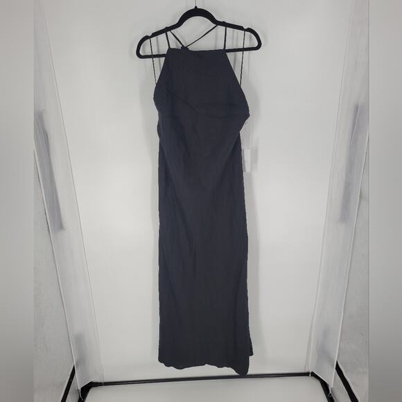 Reformation Black Open Back Linen Selia Maxi Dress XL - Picture 3 of 12